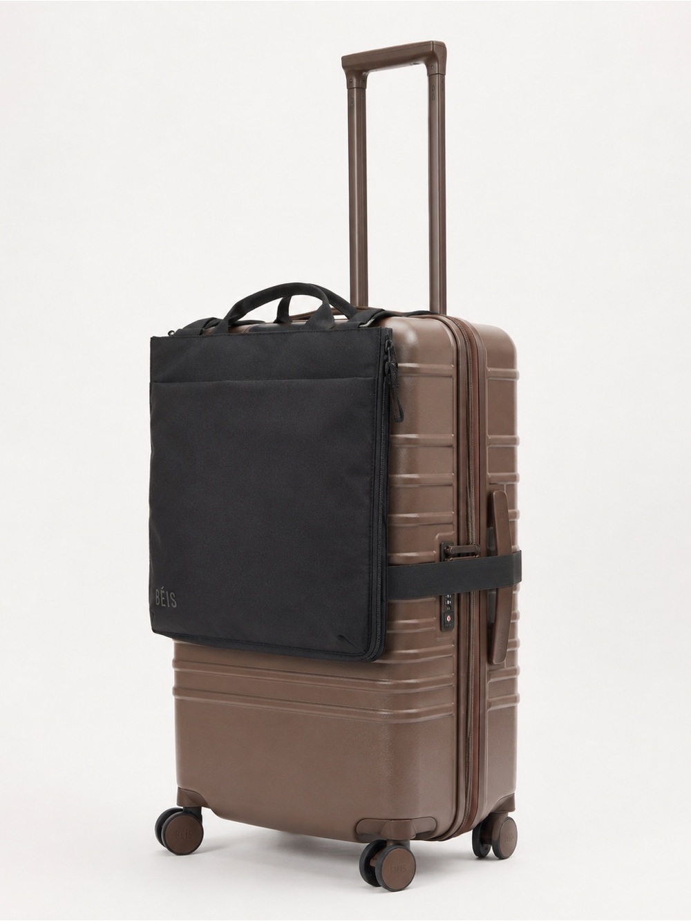 BÉIS Convertible Luggage Vest Black Carry On Travel Organizer Bag Plane Suitcase
